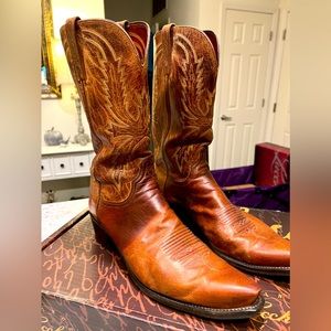 Lucchese Men’s Size 13 Brown Goatskin Western Boots